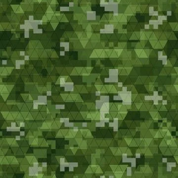 Vector trendy low poly seamless pattern. Camouflage polygonal background Illustrazione stock
