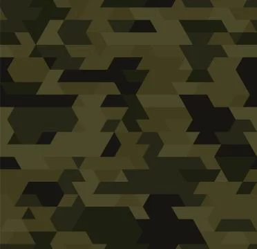 Vector trendy low poly seamless pattern. Camouflage polygonal background 스톡 일러스트