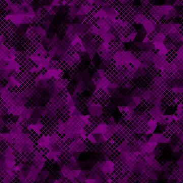 Vector trendy low poly seamless pattern. Camouflage polygonal background Stock Illustration