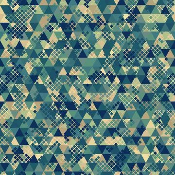 Vector trendy low poly seamless pattern. Camouflage polygonal background 스톡 일러스트