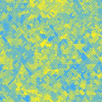 Vector trendy low poly seamless pattern. Camouflage polygonal background 스톡 일러스트