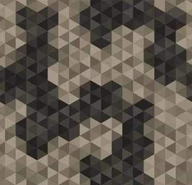 Vector trendy low poly seamless pattern. Camouflage polygonal background 스톡 일러스트
