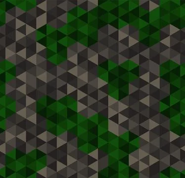 Vector trendy low poly seamless pattern. Camouflage polygonal background Illustrazione stock