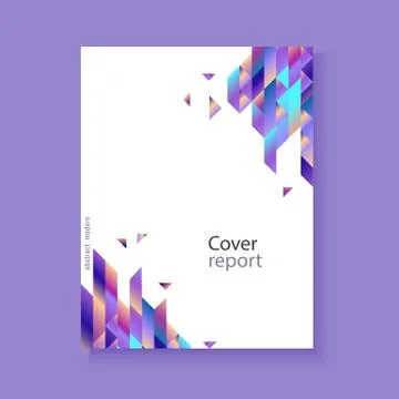 Vector trendy vibrant gradient report cover Stock Illustration