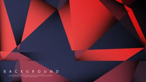 Vector triangle background with a combination of dark red. Geometric illustra Stock Illustration