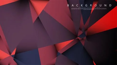 Vector triangle background with a combination of dark red. Geometric illustra Stock Illustration