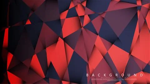Vector triangle background with a combination of dark red. Geometric illustra Stock Illustration