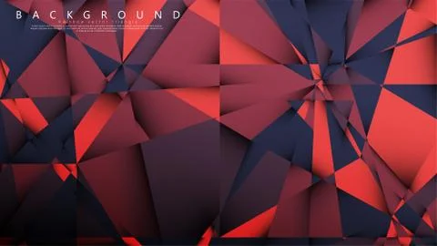 Vector triangle background with a combination of dark red. Geometric illustra Stock Illustration