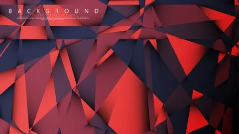 Vector triangle background with a combination of dark red. Geometric illustra Stock Illustration