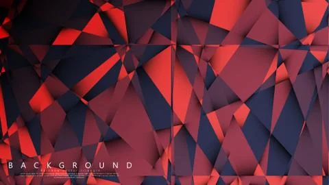 Vector triangle background with a combination of dark red. Geometric illustra Stock Illustration