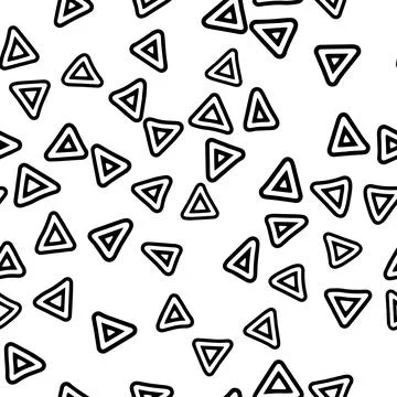 Vector triangle background. Geometry pattern batik graphic. Hand drawn doodle Stock Illustration