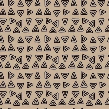 Vector triangle background. Geometry pattern batik graphic. Hand drawn doodle 스톡 일러스트