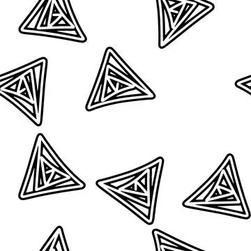 Vector triangle background. Geometry pattern batik graphic. Hand drawn Stock Illustration