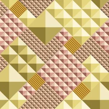 Vector triangle convex abstract Seamless pattern Stock Illustration