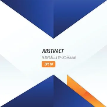 Vector triangle design 2 color blue, orange Stock Illustration