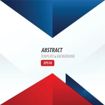 Vector triangle design Red and Blue Color Stock Illustration