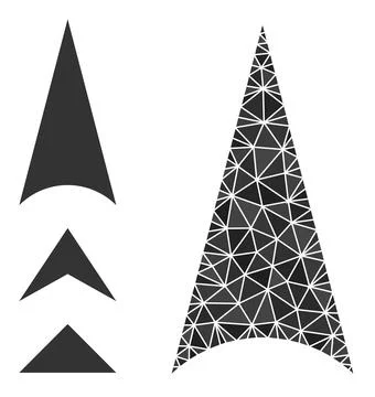 Vector Triangle Filled Arrowhead Up Icon with Bonus Icons Stock Illustration