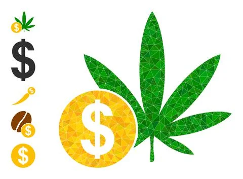 Vector Triangle Filled Cannabis Price Icon and More Icons Stock Illustration
