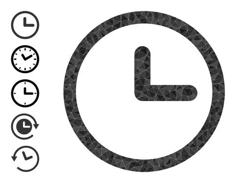 Vector Triangle Filled Clock Icon and Similar Icons Stock Illustration