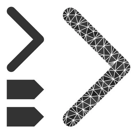 Vector Triangle Filled Direction Right Icon with Similar Icons 스톡 일러스트