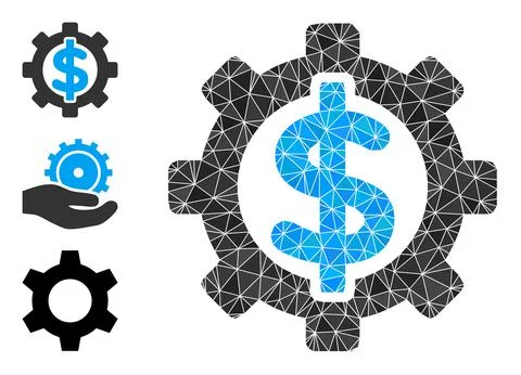 Vector Triangle Filled Financial Options Icon and Bonus Icons 스톡 일러스트