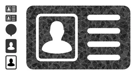 Vector Triangle Filled ID Card Icon and Similar Icons 스톡 일러스트