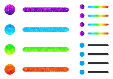 Vector Triangle Filled Items Icon with Spectrum Gradient Stockillustratie