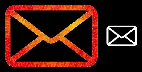 Vector Triangle Filled Letter Icon with Fire Gradient Stock Illustration