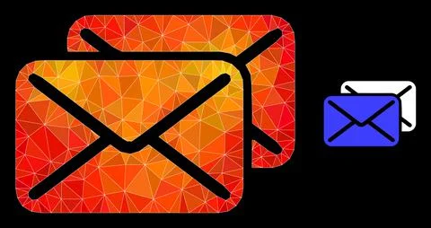 Vector Triangle Filled Letters Icon with Fire Gradient Stock Illustration