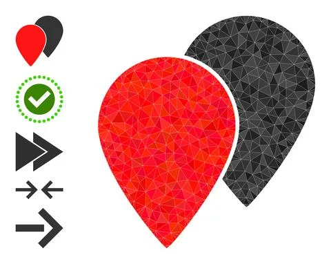 Vector Triangle Filled Map Pointers Icon and Similar Icons Stock Illustration