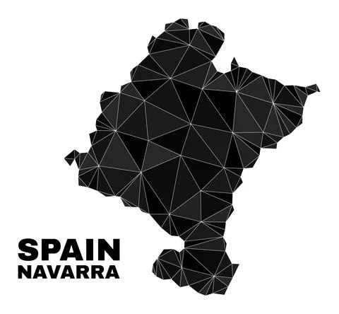 Vector Triangle Filled Navarra Province Map Stockillustratie