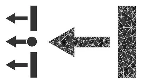 Vector Triangle Filled Pull Left Icon with Similar Icons 스톡 일러스트