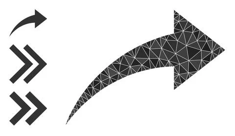 Vector Triangle Filled Redo Icon with Other Icons Stock Illustration