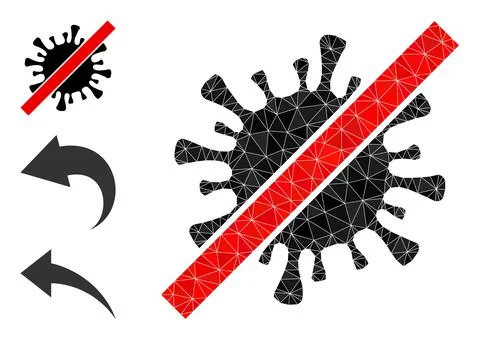 Vector Triangle Filled Remove Coronavirus Icon and Bonus Icons 스톡 일러스트