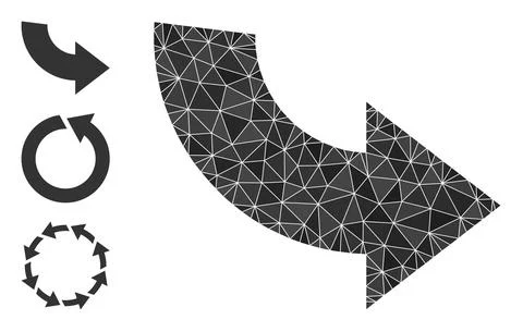 Vector Triangle Filled Rotate Ccw Icon and Bonus Icons 스톡 일러스트