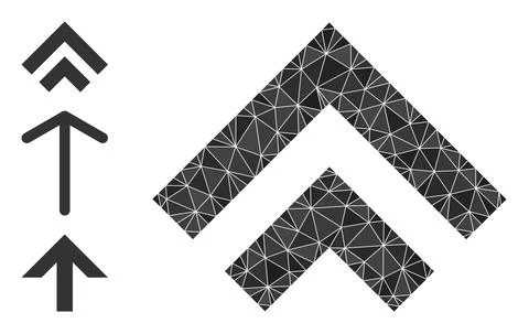Vector Triangle Filled Shift Up Icon with Other Icons 스톡 일러스트