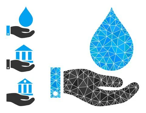 Vector Triangle Filled Water Service Icon and Similar Icons 库存插图