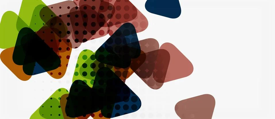Vector triangle geometric abstract composition background. Retro vector Stock Illustration