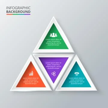 Vector triangle for infographic. Stock Illustration