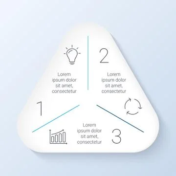 Vector triangle infographic. Template for cycle diagram, graph, presentation and Stock Illustration