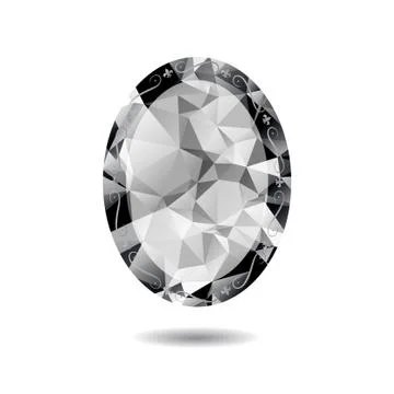 Vector triangle mirror. Vector polygonal diamond Illustrazione stock