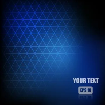 Vector : Triangle pattern on blue background 스톡 일러스트