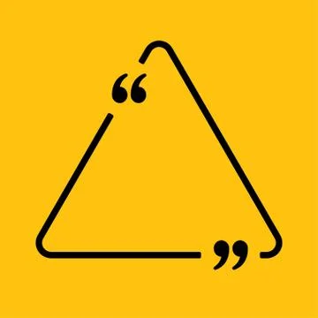Vector Triangle Speech Bubble Quote Text. Illustrazione stock