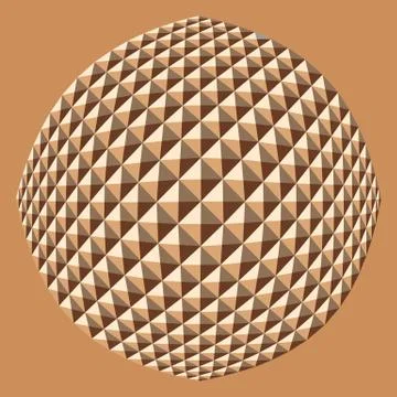 Vector triangle sphere. Abstract background. Ilustração Stock