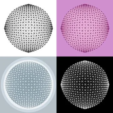Vector triangle spheres set Stock Illustration