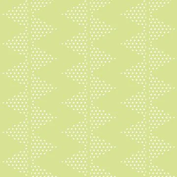 Vector Triangle Zigzag Stripes on Lime Green seamless pattern background 스톡 일러스트