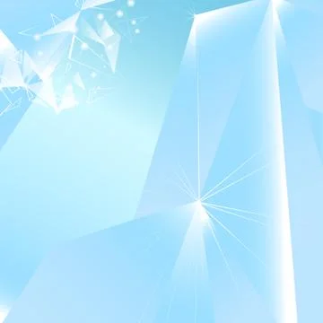 Vector triangles geometric sapphire gem crystal mirror reflection background Stock Illustration