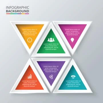 Vector triangles for infographic. Stock Illustration