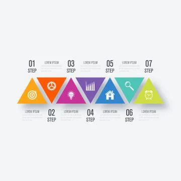 Vector triangles for infographic イラスト素材
