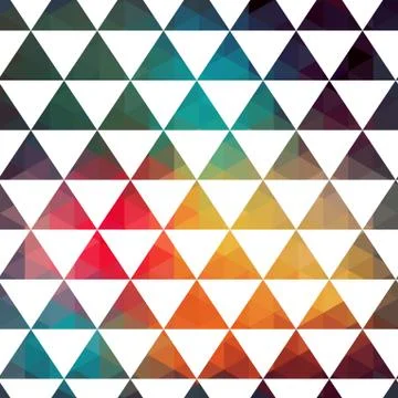 Vector triangles pattern. modern hipster pattern. colorful texture in hipster イラスト素材